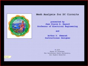 Screenshot for Mesh Analysis for DC Circuits