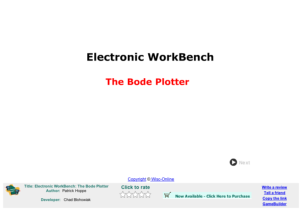 Screenshot for Electronic WorkBench: The Bode Plotter