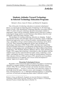 Screenshot for Students Attitudes Toward Technology in Selected Technology Education Programs