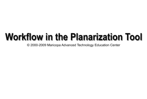 Screenshot for Workflow in the Planarization Tool