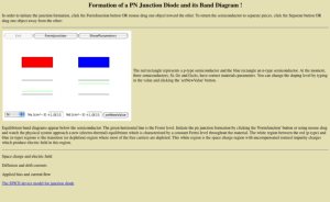 Screenshot for Formation of a PN Junction Diode and its Band Diagram