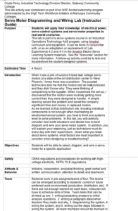 Screenshot for Servo Motor Diagramming and Wiring Lab (Instructor Guide)