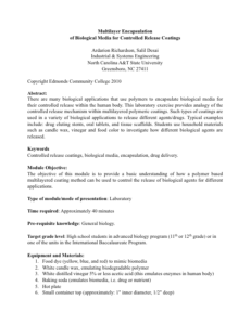 Screenshot for Multilayer Encapsulation of Biological Media for Controlled Release Coatings