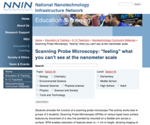 Screenshot for Scanning Probe Microscopy
