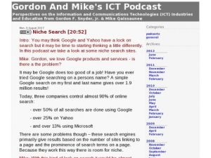 Screenshot for Gordon and Mike's ICT Podcast: Niche Search