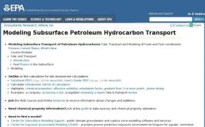 Screenshot for Modeling Subsurface Transport of Petroleum Hydrocarbons