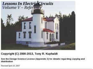 Screenshot for Lessons in Electric Circuits Vol V - Reference