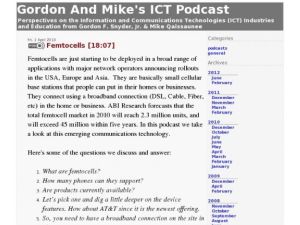 Screenshot for Gordon and Mike's ICT Podcast: Femtocells