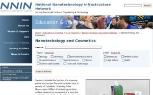 Screenshot for Nanotechology and Cosmetics