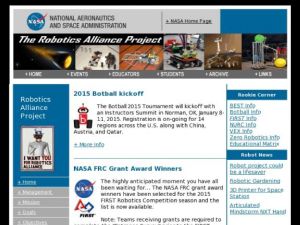 Screenshot for NASA Robotics Alliance Project