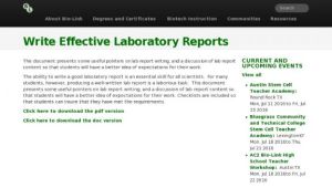 Screenshot for Write Effective Laboratory Reports