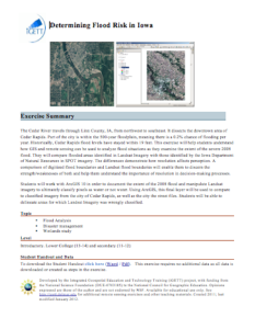 Screenshot for Determining Flood Risk in Iowa