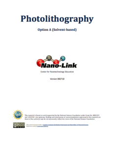 Screenshot for Photolithography Module