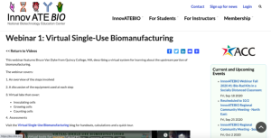 Screenshot for Webinar 1: Virtual Single-Use Biomanufacturing