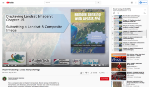 Screenshot for Subsetting a Landsat 8 Composite Image (Chapter 15 of 25)