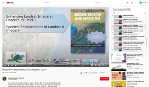 Screenshot for Spectral Enhancement of Landsat 8 Imagery (Chapter 19 of 25, Part 2)