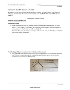 Screenshot for Vocational Math: Homework Quiz #2