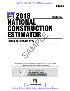 Screenshot for 2018 National Construction Estimator