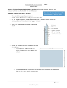 Screenshot for Vocational Math: Midterm Exam