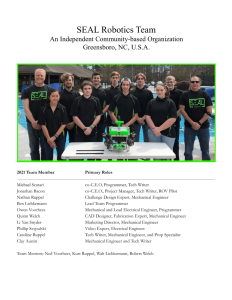 Screenshot for SEAL Robotics Team : Technical Report