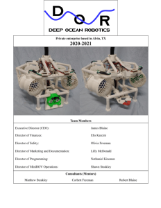 Screenshot for Deep Ocean Robotics : Technical Report