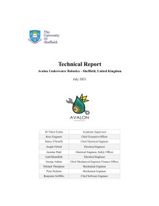 Screenshot for Avalon Underwater Robotics : Technical Report