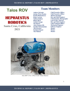 Screenshot for Talos ROV Hephaestus Robotics : Technical Report