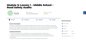 Screenshot for Module 3: Lessons 1 - Road Safety Audits