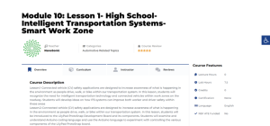 Screenshot for Module 10: Lessons 1-4 - Intelligent Transportation Systems - Smart Work Zone