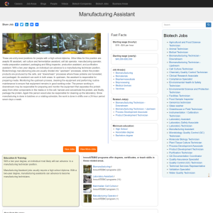Screenshot for Biotech Careers: Manufacturing Assistant