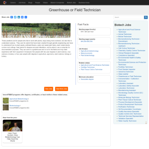 Screenshot for Biotech Careers: Greenhouse or Field Technician