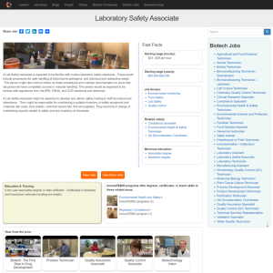Screenshot for Biotech Careers: Laboratory Saftey Associate