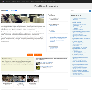 Screenshot for Biotech Careers: Food Sample Inspector