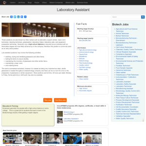 Screenshot for Biotech Careers: Laboratory Assistant