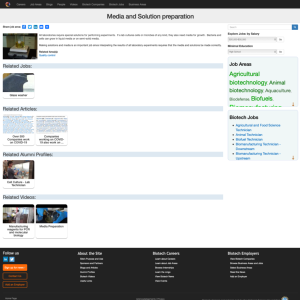 Screenshot for Biotech Careers: Media and Solution Preparation