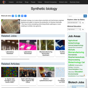 Screenshot for Biotech Careers: Synthetic Biology