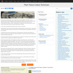 Screenshot for Biotech Careers: Plant Tissue Culture Technician