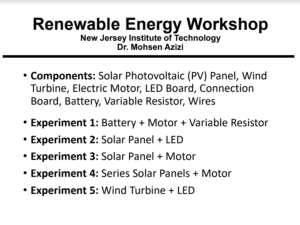 Screenshot for K-12 Renewable Energy Workshop: Lab