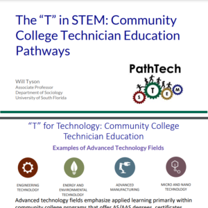 Screenshot for The “T” in STEM: Community College Technician Education Pathways