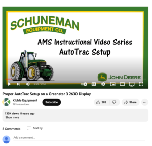 Screenshot for Proper AutoTrac Setup on a Greenstar 3 2630 Display