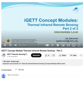 Screenshot for Thermal Infrared Remote Sensing, Part 2 of 2