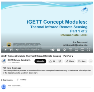 Screenshot for Thermal Infrared Remote Sensing, Part 1 of 2