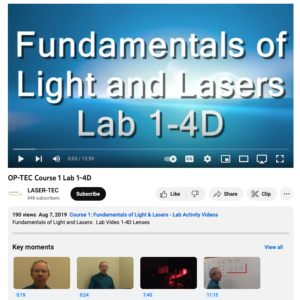 Screenshot for Fundamentals of Light and Lasers: Lenses