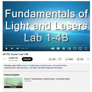 Screenshot for Fundamentals of Light and Lasers: Optical Alignment Techniques