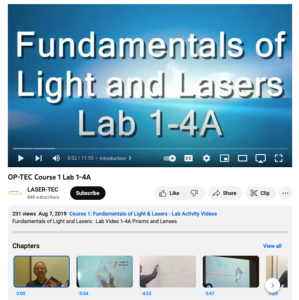 Screenshot for Fundamentals of Light and Lasers: Prisms and Lenses