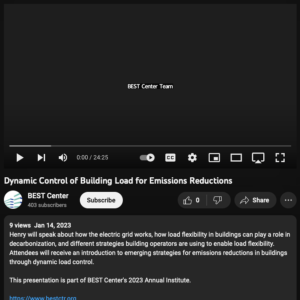 Screenshot for Dynamic Control of Building Load for Emissions Reductions