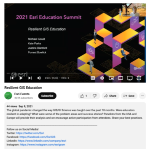 Screenshot for Resilient GIS Education