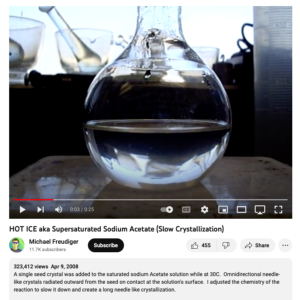 Screenshot for Super Saturated Sodium Acetate (Slow Crystallization)