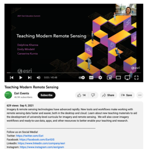 Screenshot for Teaching Modern Remote Sensing