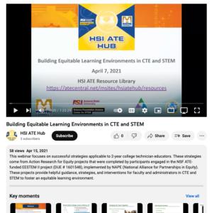 Screenshot for Building Equitable Learning Environments in CTE and STEM